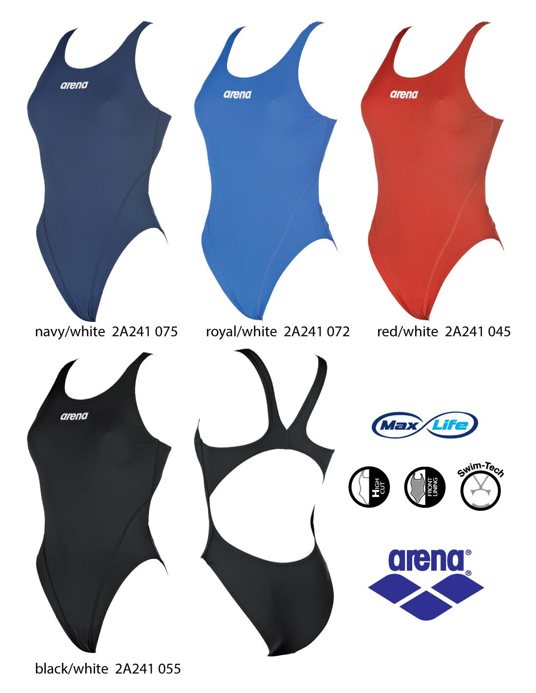 ARENA Swim Tech Solid - Team Collection