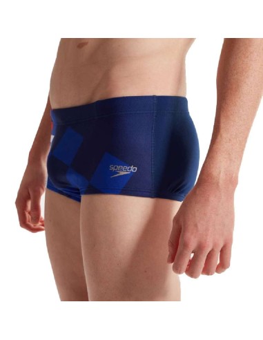 Speedo men's Club Digital Placement 17CM Trunk Swimsuit front-back