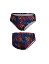 Speedo men's allover digital print Club 8CM Brief Swimsuit front-back