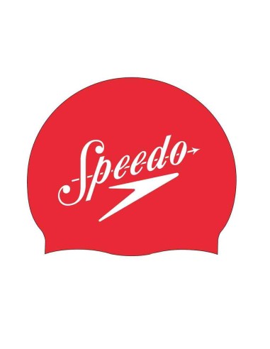 Speedo Slogan Print Silicone Swim Cap