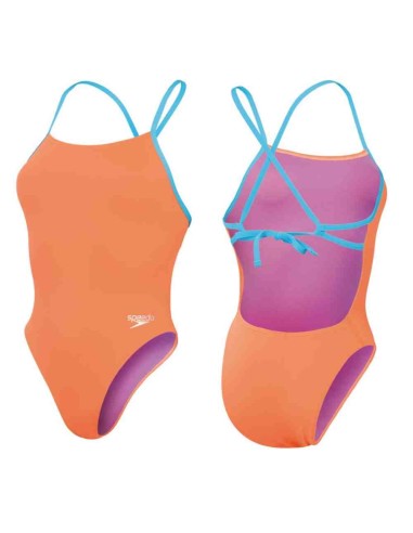 Speedo Women's Solid VBack One Piece Swimsuit