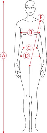 Arena women's swimwear size guide